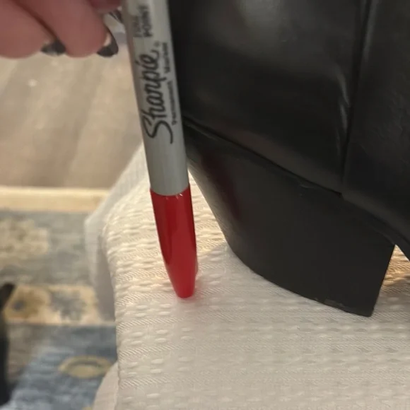 Black Leather Ankle Boots - Picture 4 of 4